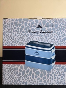 lot 82 image: Tommy Bahama Leakproof Bento Box with Portable Handle in Orig Box