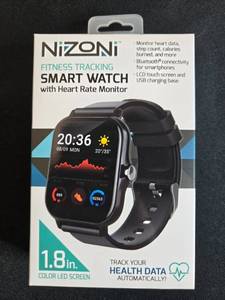 lot 91 image: Nizoni Fitness Tracking Smart Watch with Heart Rate Monitor in Orig Pkg