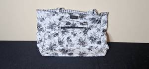 lot 115 image: Bella Russo Black and White Floral Tote Bag