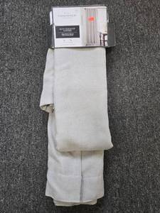 lot 157 image: Threshold 99.9% Blackout Curtain Panel 84in Light Beige in Orig Pkg