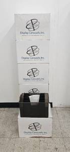 lot 175 image: Lot of Display Carousels Inc. Magazine Carousels with Rotating Bases