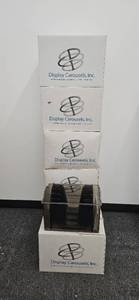 lot 176 image: Lot of Display Carousels Inc Magazine Carousels in Boxes