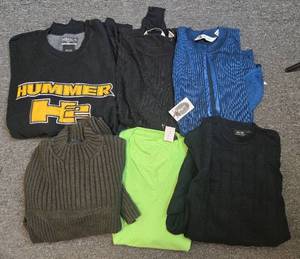 lot 189 image: Collection of Mens XL Sweaters and Sweatshirts - Various Brands