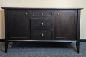 lot 219 image: Huxley Large Sideboard Buffet with Two Doors and Three Drawers, 58 Inch Wide