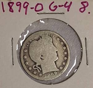 lot 49 image: 1899-O Barber Quarter