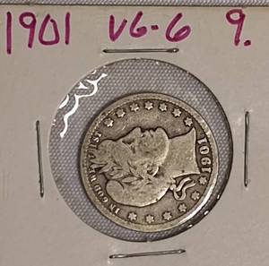 lot 50 image: 1901 Barber Quarter