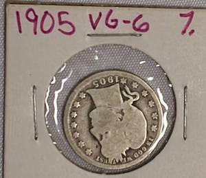 lot 54 image: 1905 Barber Quarter