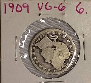 lot 57 image: 1909 Barber Quarter