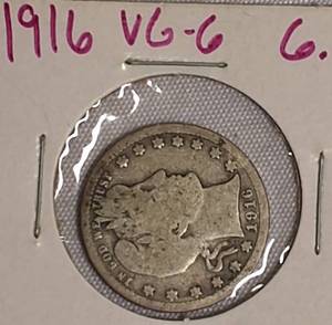 lot 61 image: 1916 Barber Quarter