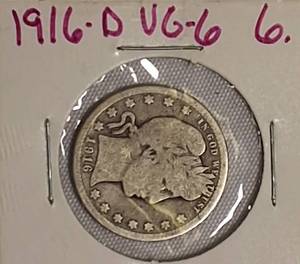 lot 62 image: 1916-D Barber Quarter