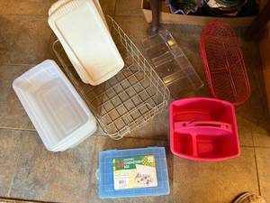 lot 44 image: Assorted Storage Bins and Organizers Set