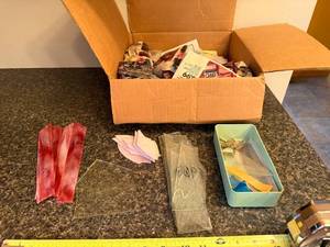 lot 47 image: Box of Stained Glass Scrap Pieces with Patterns and Instructions
