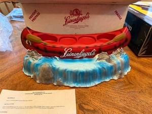 lot 66 image: Leinenkugels Canoe Back Bar Glorifier Display with Waterfall Base