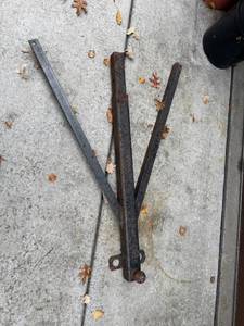 lot 69G image: Heavy Duty Metal Trailer Stabilizer Jack Arm Assembly