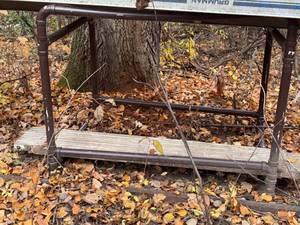 lot 83G image: Outdoor PVC Plastic Canoe Stand