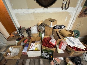 lot 34G image: Large Lot of Shotshell Reloading Supplies with Presses and Shell Hulls