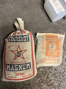 lot 40G image: 2 Bags Magnum Lead Shot No. 5 (Starshot 25 lbs, Lawrence Brand 10 lbs)