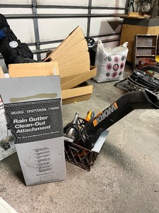 lot 44G image: WORX Blower with Sears Craftsman Rain Gutter Clean-Out Attachment and Drill