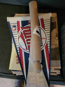 lot 128 image: Minnesota Twins Baseball Memorabilia Collection with Mini Bat and Posters