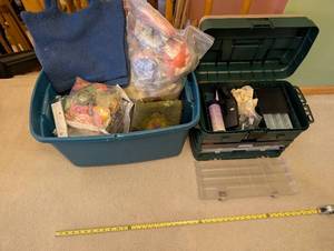 lot 14U image: Large Assortment of Felting and Craft Supplies with Storage Bins