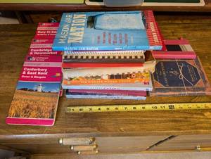 lot 19U image: Collection of 11 Mixed Books Including Cookbooks, Maps, and Journals