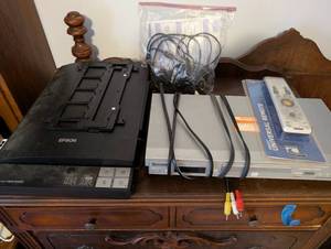 lot 26U image: Epson Perfection V300 Photo Scanner and Panasonic DVD-S27 DVD Player with Universal Remote Bundle