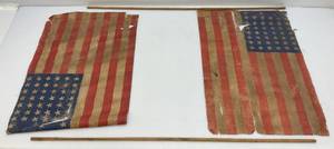 lot 10 image: Very Old 45 Star Flags In Really Rough Condition 17 x 26