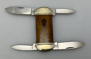 lot 70 image: Vintage Unique Rough Rider Four Blade Pocket Knife 2 2 2 2 12