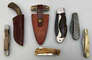 lot 138 image: Misc. Pocket Knives Including Bone Handle And More