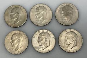 lot 182 image: 1976 Bicentennial Eisenhower No Mint Mark Narrow Print Type 2