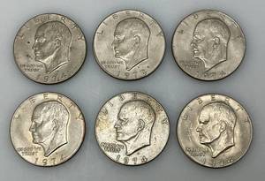 lot 184 image: 1974 D Eisenhower One Dollar Coins