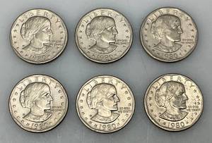 lot 196 image: 1980 D Susan B Anthony One Dollar Coins