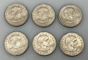 lot 198 image: 1999 D Susan B Anthony One Dollar Coins