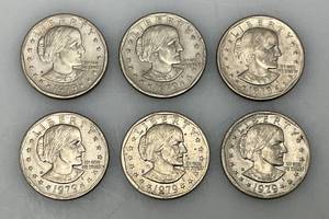 lot 201 image: 1979 D Susan B Anthony One Dollar Coins