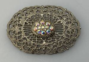 lot 205 image: Vintage Exquisite Brooch With Rhinestones 1 38 x 1 78