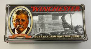 lot 216 image: Est. $45.00 - $90.00 Winchester 150 Year Commemorative Series (Theodore Rosevelt) 30-30 150 Gr. PP  Ammunition 30-30 150 Gr. PP (New Old Stock)