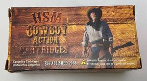 lot 217 image: HSM Cowboy Action .38 Special Ammunition 50 Rounds LRNFP 158 Grains HSM-38-5-N