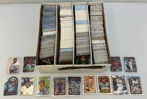 lot 227 image: Large Box OF Misc. Unsorted Baseball Cards (Some In Protective Sleeves)