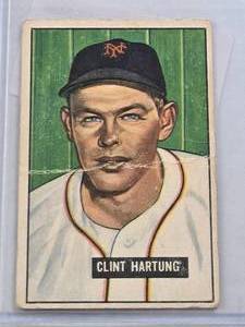 lot 94 image: Clint Hartung 1951 Bowman #234 - New York Giants Vintage Baseball Card