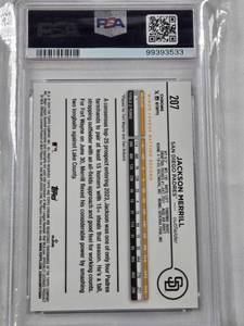 Jackson Merrill Rookie 2024 Topps Chrome X-Fractor #207 PSA Graded 8 - San Diego Padres Baseball Card