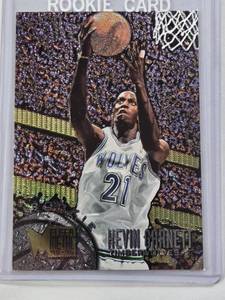 lot 53 image: Kevin Garnett Rookie 1995-96 Fleer Metal #167 - Minnesota Timberwolves Basketball Card