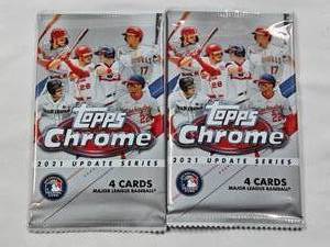 lot 56 image: Lot of 2 Unopened Topps Chrome 2021 Update Series Packs