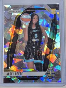 lot 66 image: Angel Reese Rookie 2024 Panini Prizm Cracked Ice #147 - Chicago Sky Basketball Card