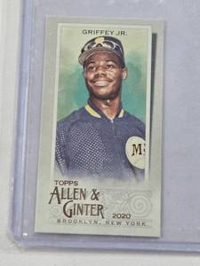 lot 68 image: Ken Griffey Jr. 2020 Topps Allen & Ginter Mini SP #17 - Seattle Mariners Baseball Card