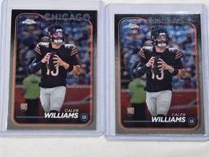 lot 75 image: Lot of 2 Caleb Williams Rookie Cards 2024 Topps Chrome #202