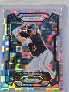 lot 84 image: Luke Keaschall Rookie 2024 Panini Prizm #298 and Numbered 191199 - Minnesota Baseball Card