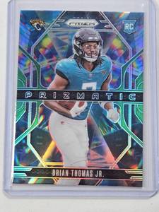 lot 90 image: Brian Thomas Jr. Rookie 2024 Panini Prizm Prizmatic Refractor #19 - Jacksonville Jaguars Football Card