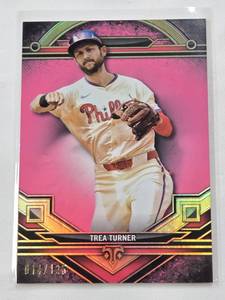 lot 98 image: Trea Turner 2024 Topps Triple Threads #170 and Numbered 14125 - Philadelphia Phillies Baseball Card