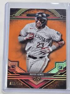 lot 102 image: Royce Lewis 2024 Topps Triple Threads #151 and Numbered 8199