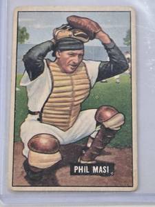 lot 104 image: Phil Masi 1951 Bowman #160 - Chicago White Sox Vintage Baseball Card